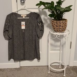 MICHAEL KORS zip down blouse